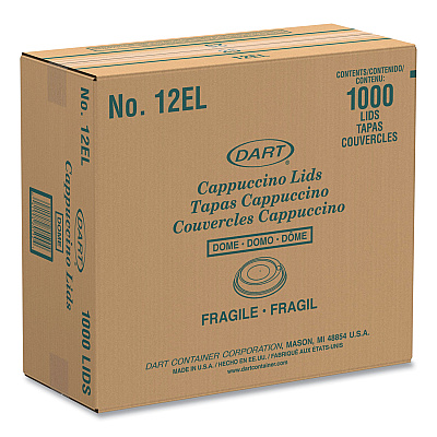 Solo Cappuccino Dome Sipper Lids, Fits 12 oz, White, 1,000/Carton (DCC12EL)