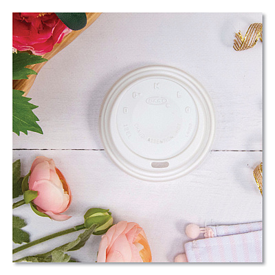 Solo Cappuccino Dome Sipper Lids, Fits 12 oz, White, 1,000/Carton (DCC12EL)