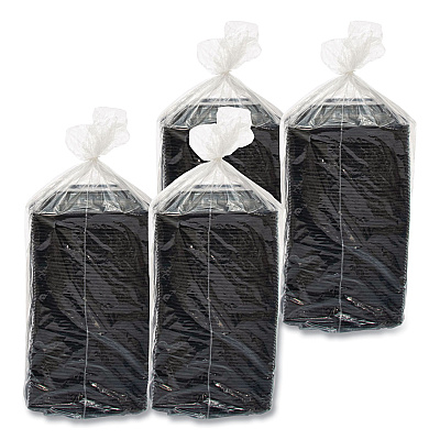 Dart PresentaBowls Pro Black Square Bowls, 24 oz, 8.5 x 8.5 x 1.8, Plastic, 63/Bag, 4 Bags/Carton (DCCB24SB)