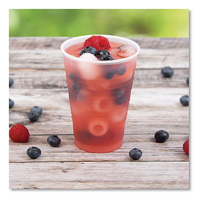 Dart High-Impact Polystyrene Cold Cups, 14 oz, Translucent, 50 Cups/Sleeve. 20 Sleeves/Carton (DCCY14)