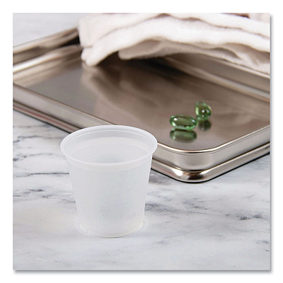 Dart High-Impact Polystyrene Cold Cups, 3.5 oz, Translucent, 100 Cups/Sleeve, 25 Sleeves/Carton (DCCY35)