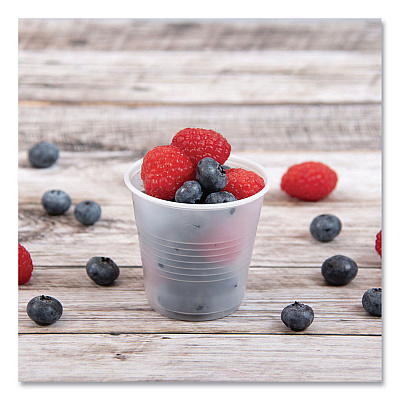 Dart High-Impact Polystyrene Cold Cups, 3.5 oz, Translucent, 100 Cups/Sleeve, 25 Sleeves/Carton (DCCY35)