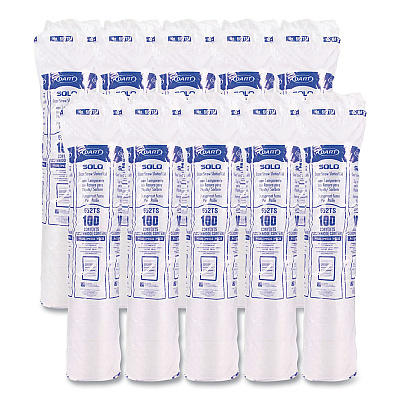 Solo Straw-Slot Cold Cup Lids, Fits 9 oz to 20 oz Cups, Clear, 100/Pack (DCC662TSPK)