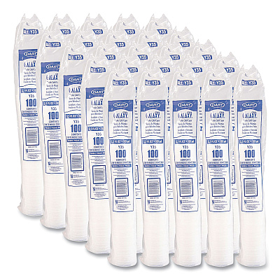 Dart High-Impact Polystyrene Cold Cups, 3.5 oz, Translucent, 100 Cups/Sleeve, 25 Sleeves/Carton (DCCY35)