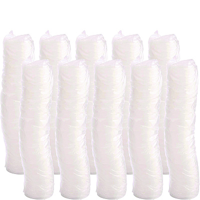 Dart Plastic Lids, Fits 4 oz Cups, Vented, Translucent, 100/Pack, 10 Packs/Carton (DCC4JL)
