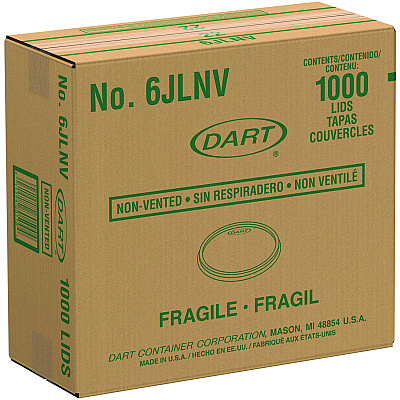 Solo Non-Vented Cup Lids, Fits 6 oz Cups, 2, 3.5, 4 oz Food Containers, Translucent, 1,000/Carton (DCC6JLNV)