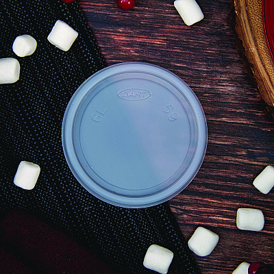 Solo Non-Vented Cup Lids, Fits 6 oz Cups, 2, 3.5, 4 oz Food Containers, Translucent, 1,000/Carton (DCC6JLNV)