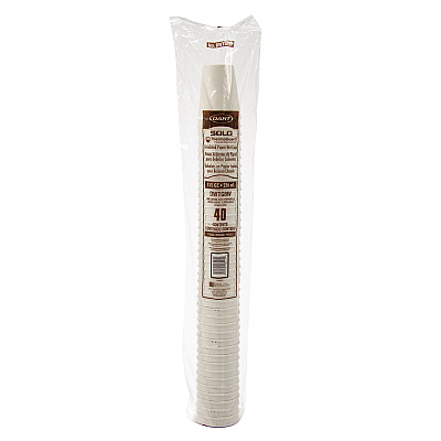 Solo Thermoguard Insulated Paper Hot Cups, 8 oz, White Sustainable Forest Print, 40/Pack (DCCDWTG8W)