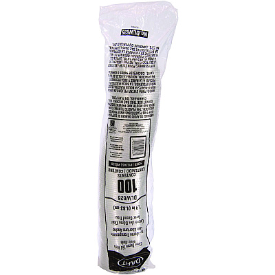 Dart Open-Top Dome Lid, Fits 16 oz to 24 oz Plastic Cups, Clear, 1.9" Dia Hole, 1,000/Carton (DCCDLW626)