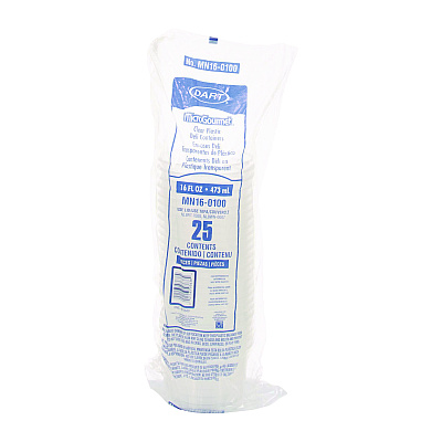 Dart MicroGourmet Food Container, 16 oz, Translucent, Plastic, 50/Pack, 10 Packs/Carton (DCCMN160100)