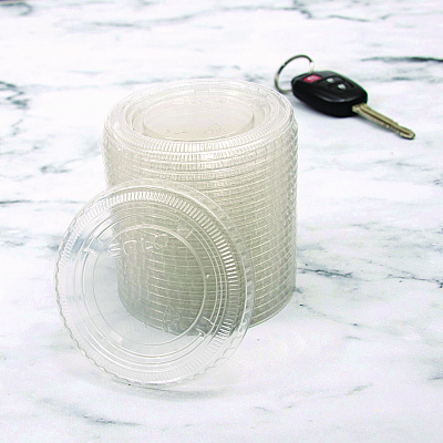 Dart Portion/Souffle Cup Lids, Fits 3.25 oz to 9 oz Cups, Clear, 125/Pack, 20 Packs/Carton (DCCPL4N)