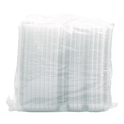Dart ClearSeal Hinged-Lid Plastic Containers, 8.25 x 8.25 x 3, Clear, Plastic, 125/Pack, 2 Packs/Carton (DCCC90PST3)