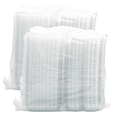Dart ClearSeal Hinged-Lid Plastic Containers, 8.25 x 8.25 x 3, Clear, Plastic, 125/Pack, 2 Packs/Carton (DCCC90PST3)