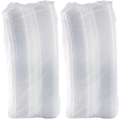 Dart ClearPac SafeSeal Tamper-Resistant/Evident Containers, Flat Lid, 8 oz, 4.9 x 1.4 x 5.5, Clear, Plastic, 100/Bag, 2 Bags/CT (DCCCH8DEF)