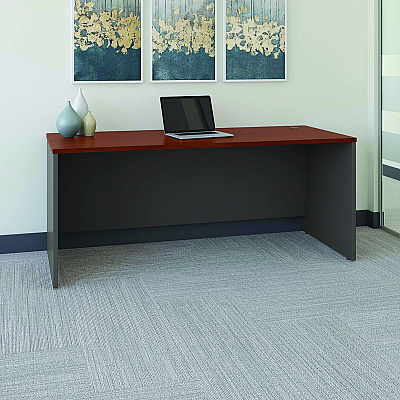 Bush Series C Collection Desk Shell, 71.13" x 29.38" x 29.88", Hansen Cherry/Graphite Gray (BSHWC24436)