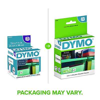 DYMO LW Multipurpose Labels, 1" x 1.5", White, 750 Labels/Roll (DYM30347)