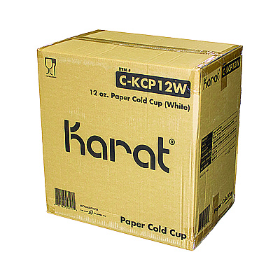 Karat Double Poly Paper Cold Cups, 12 oz, White, 1,000/Carton (KRTCKCP12W)