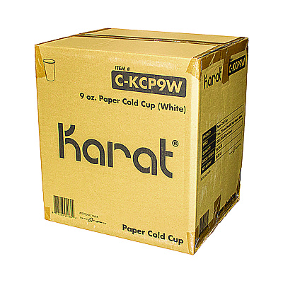 Karat Double Poly Paper Cold Cups, 9 oz, White, 1,000/Carton (KRTCKCP9W)