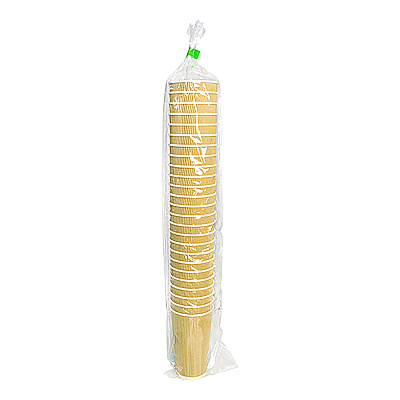 Karat Ripple Hot Cups, 20 oz, Kraft/White, 500/Carton (KRTCKRC520)