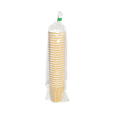 Karat Ripple Hot Cups, 8 oz, Kraft/White, 500/Carton (KRTCKRC508)