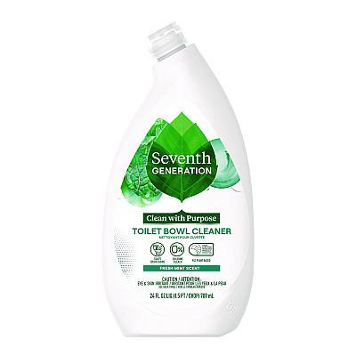 Seventh Generation Toilet Bowl Cleaner, Fresh Mint Scent, 24 oz Bottle, 4/Carton (SEV45166CT)