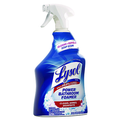 LYSOL Disinfectant Power Bathroom Foamer, Liquid, Atlantic Fresh, 32 oz Spray Bottle (RAC02699)