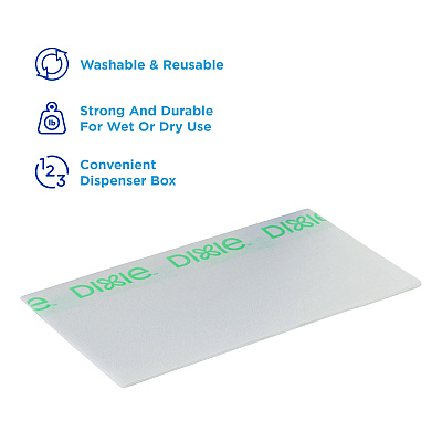 Dixie H700 Disposable Foodservice Towel, 13 x 24, Unscented, Green/White, 150/Carton (GPC29416)
