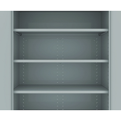 Tennsco Assembled Jumbo Steel Storage Cabinet, 48w x 18d x 78h, Light Gray (TNNJ1878SULGY)