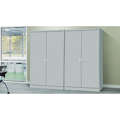 Tennsco Assembled Jumbo Steel Storage Cabinet, 48w x 18d x 78h, Light Gray (TNNJ1878SULGY)