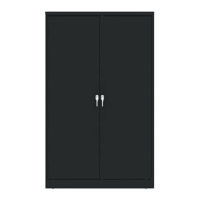 Tennsco Jumbo Combination Steel Storage Cabinet, 48w x 24d x 78h, Black (TNNJ2478SUCBK)