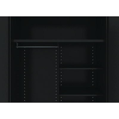Tennsco Jumbo Combination Steel Storage Cabinet, 48w x 24d x 78h, Black (TNNJ2478SUCBK)