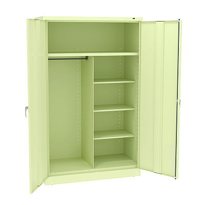 Tennsco Jumbo Combination Steel Storage Cabinet, 48w x 24d x 78h, Putty (TNNJ2478SUCPY)