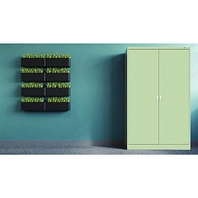 Tennsco Jumbo Combination Steel Storage Cabinet, 48w x 24d x 78h, Putty (TNNJ2478SUCPY)