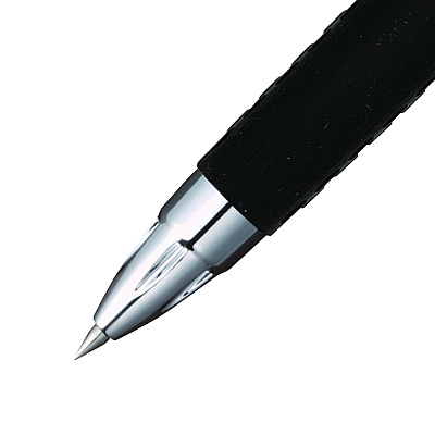 uniball Signo 207 Gel Pen, Retractable, Fine 0.5 mm, Black Ink, Smoke/Black Barrel, 4/Pack (UBC61270)