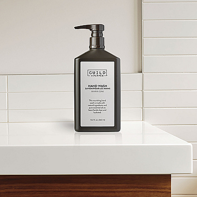 Guild+Pepper Hand Wash, Warm Oak Scent, 12.2 oz, 12/Carton (GIS100306)