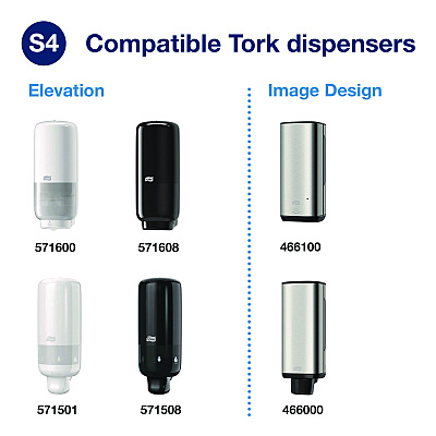 Tork Odor-Control Hand Soap Liquid S4 Refill, Perfume-Free, 1 L, 6/Carton (TRK400020)