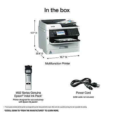 Epson WorkForce Pro WF-M5799 Inkjet Multifunction Printer, Copy/Fax/Print/Scan (EPSC11CG04201)