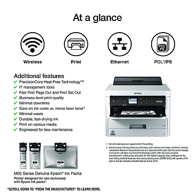 Epson WorkForce Pro WF-M5299 Monochrome Wireless Inkjet Printer (EPSC11CG07201)