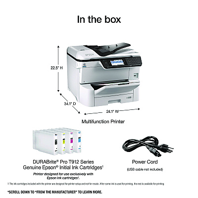 Epson WorkForce Pro WF-C8690 Color Multifunction Printer, Copy/Fax/Print/Scan (EPSC11CG68201)