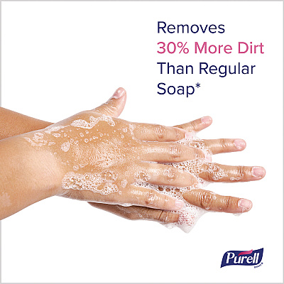 PURELL HEALTHY SOAP with CLEAN RELEASE Technology Refill, For ES10 Dispensers, Mandarin Grapefruit Scent, 1,200 mL, 2/Carton (837102CT)