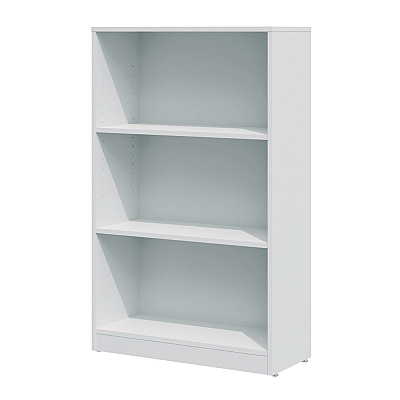 Workspace by Alera Three-Shelf Bookcase, 27.56" x 11.42" x 44.33", White (ALEWS281248WT)