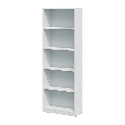 Workspace by Alera Five-Shelf Bookcase, 27.56" x 11.42" x 77.56", White (ALEWS281278WT)