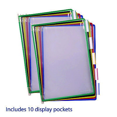 Tarifold Wall Unit Reference Starter Set, 10 Wire-Reinforced Pockets (TFIW291)