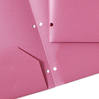 U Brands U-Eco Poly Two-Pocket Folders, Three-Hole Punched, Poly/Wheat Straw, 11 x 8.5, Assorted,12/Pack (UBR6600U0112)