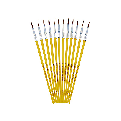 Crayola Watercolor Brush Set, Size 2, Camel-Hair Blend, Round Profile, 3/Pack (CYO051127002)