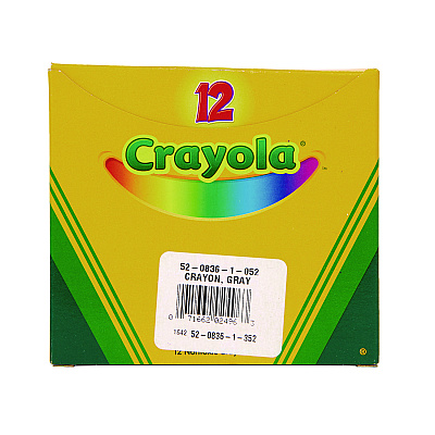 Crayola Bulkl Crayons, Gray, 12/Box (CYO520836052)