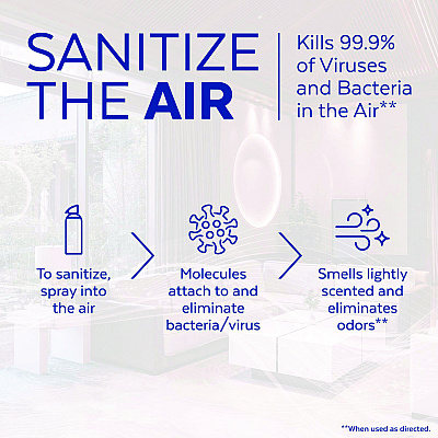 LYSOL Air Sanitizer Spray, Light Breeze Scent, 10 oz Aerosol Can, 6/Carton (RAC99394CT)