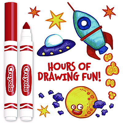 Crayola Bulk Broad Line Marker, Broad Bullet Tip, Red, 12/Box (CYO587700038)