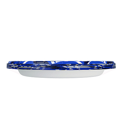 Dixie Heavy Duty Disposable Dinnerware, Large Plate, 11.5" dia, Floral, Blue/Yellow/White, 12/Pack (DXE16217)
