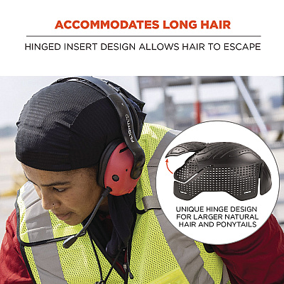 ergodyne Skullerz 8948 Mesh Do Rag Bandana and Bump Cap Insert, Black (EGO23468)